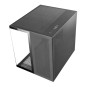Caja Microatx Cube Gaming Mars Gaming Mcnovam Negra Doble Panel De Cristal Templado Doble Camara Rejilla Frontal Usb-c Usb-a 3.0