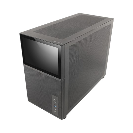 Caja Microatx Gaming Mars Gaming Mc-lcd Negra Con Pantalla Ips 8" Mini Hdmi Ventana Lateral Cristal Templado