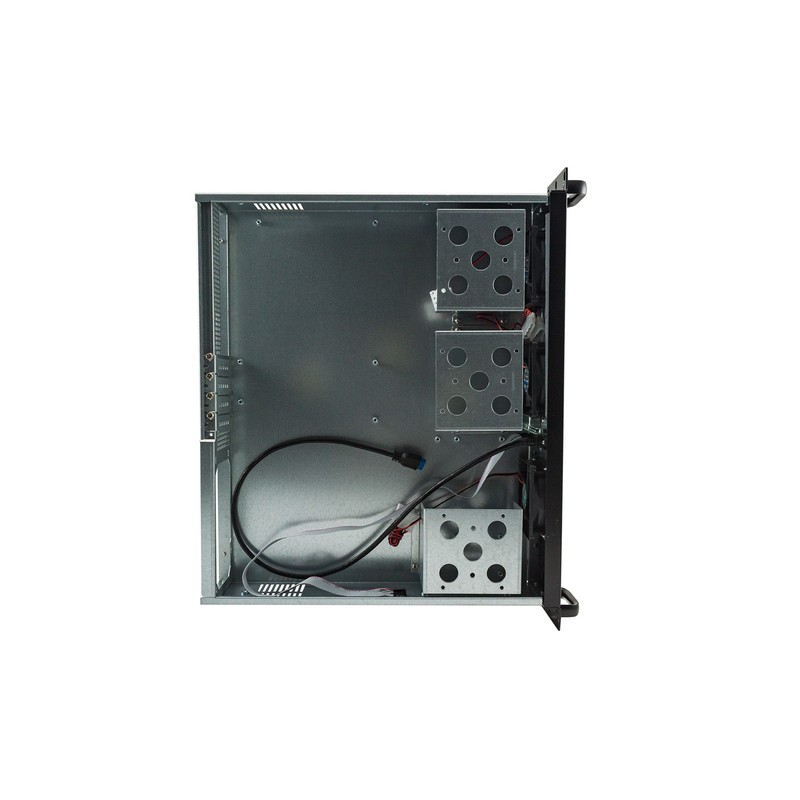 Caja Rack 19" 2u Unykach Uk2129 Rejilla Frontal Con Filtro Antipolvo Usb 2.0 Y 3.0