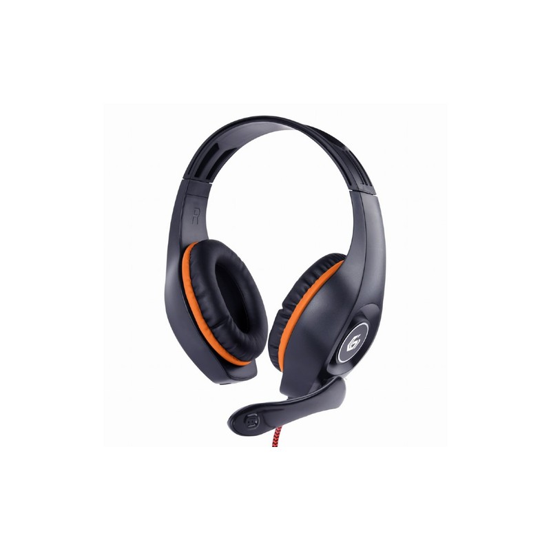 AURICULARES GEMBIRD NARANJA- NEGRO 3,5MM