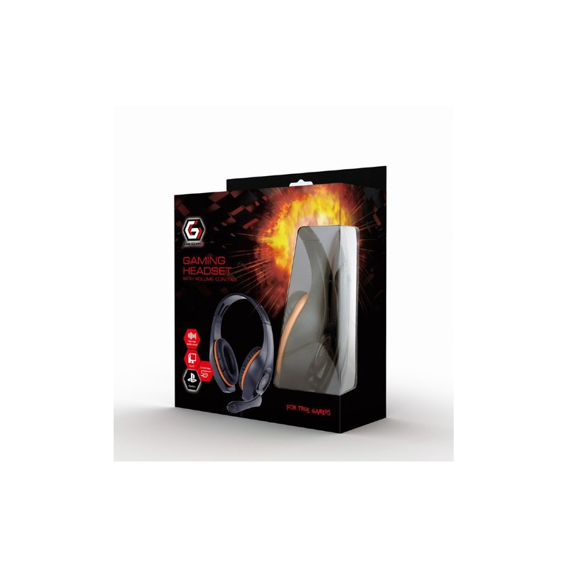 AURICULARES GEMBIRD NARANJA- NEGRO 3,5MM