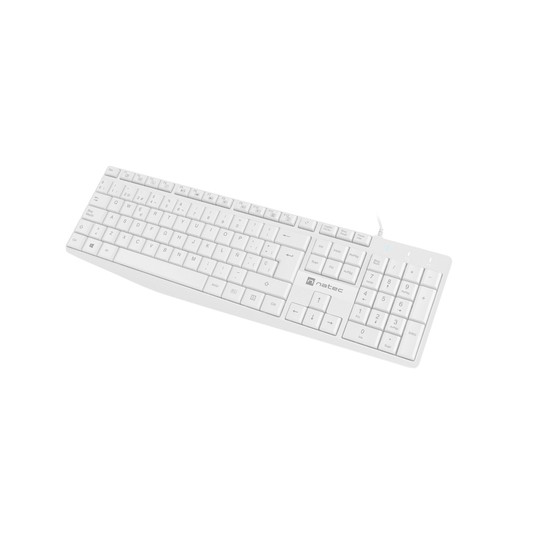 TECLADO NATEC NAUTILUS SLIM LAYOUT 106 TECLAS BLANCO