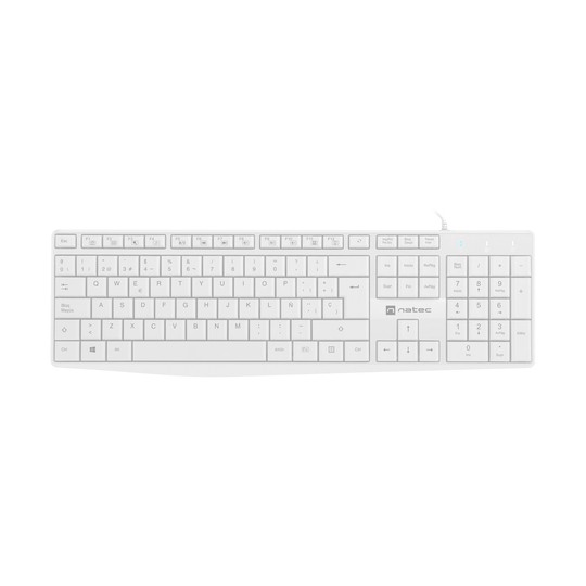 TECLADO NATEC NAUTILUS SLIM LAYOUT 106 TECLAS BLANCO