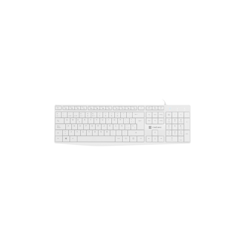 TECLADO NATEC NAUTILUS SLIM LAYOUT 106 TECLAS BLANCO