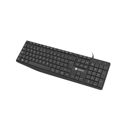TECLADO NATEC NAUTILUS SLIM LAYOUT 106 TECLAS NEGRO