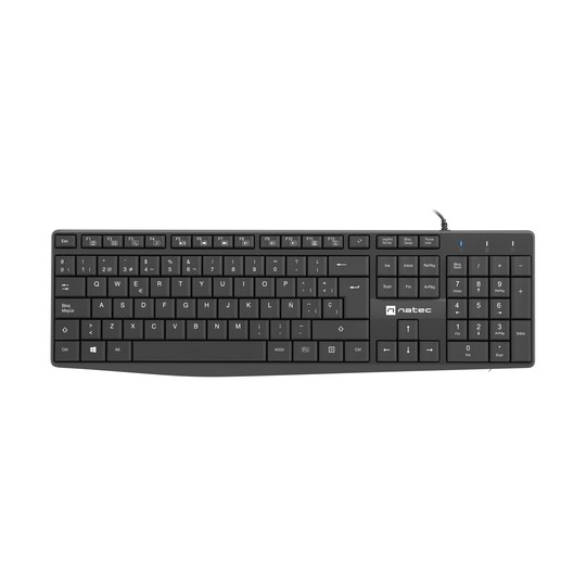 TECLADO NATEC NAUTILUS SLIM LAYOUT 106 TECLAS NEGRO