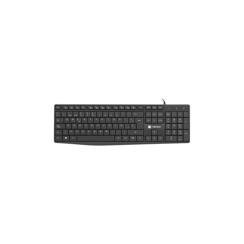 TECLADO NATEC NAUTILUS SLIM LAYOUT 106 TECLAS NEGRO