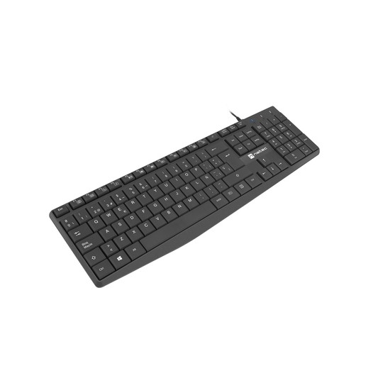 TECLADO NATEC NAUTILUS SLIM LAYOUT 106 TECLAS NEGRO