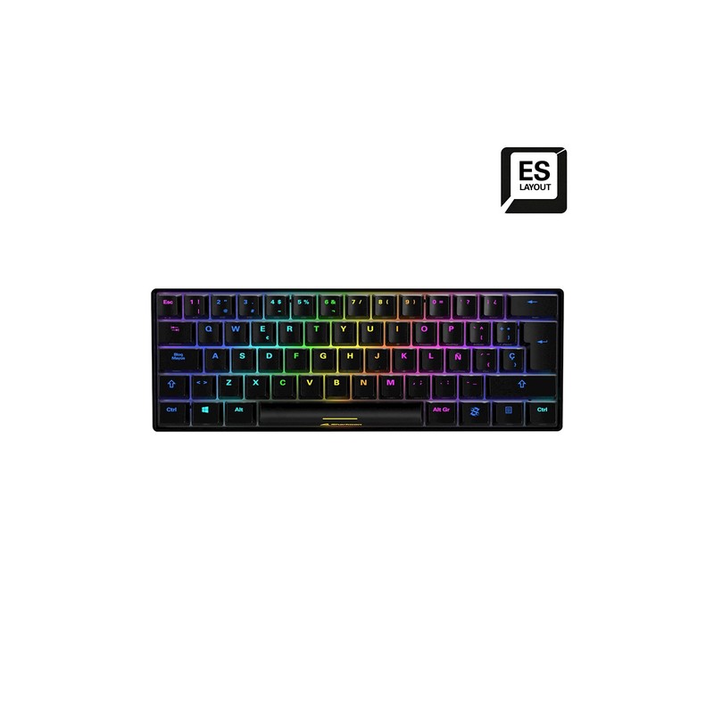 TECLADO GAMINGSHARKOON SKILLER SGK50 S4 KAILH RED ES NEGRO