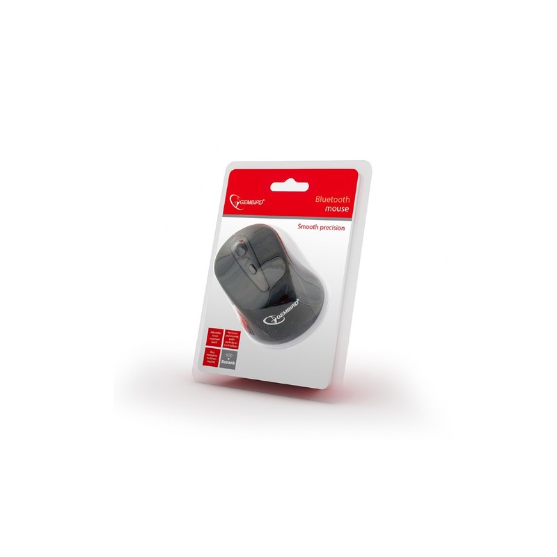 RATON OPTICO GEMBIRD BLUETOOTH 1600 DPI NEGRO 6 BOTONES