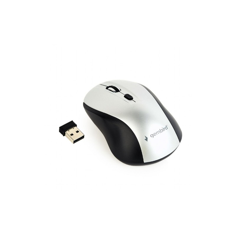 RATON GEMBIRD INALAMBRICO BLANCO/NEGRO 4 BOTONES