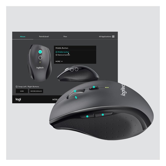 RATON LOGITECH MARATHON M705 WRLS NEGRO