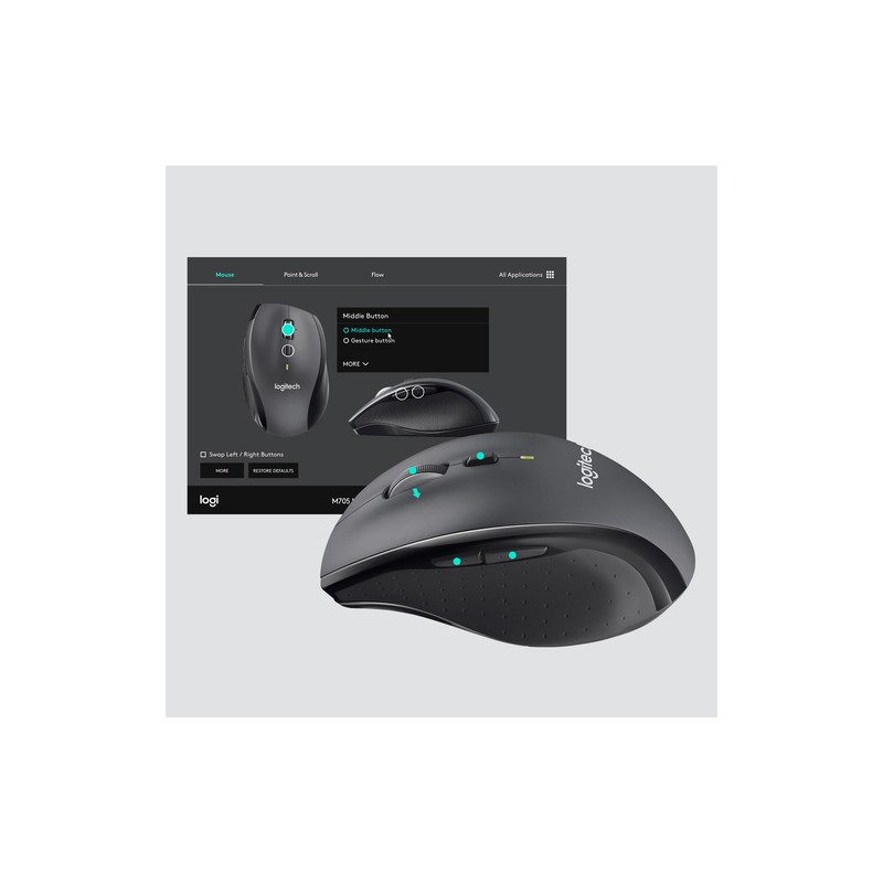 RATON LOGITECH MARATHON M705 WRLS NEGRO