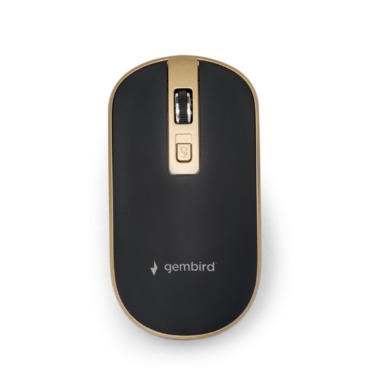 RATON GEMBIRD WIRELESS OPTICAL BLACK GOLD