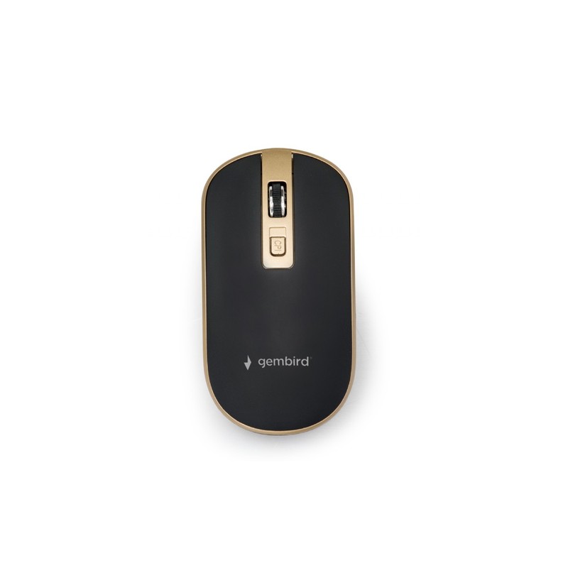 RATON GEMBIRD WIRELESS OPTICAL BLACK GOLD