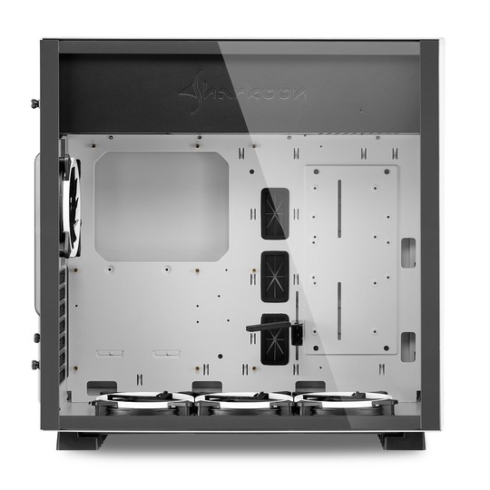 CAJA SHARKOON PURE STEEL ATX 2XUSB3.0 RGB SIN FUENTE BLANCO