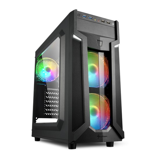 CAJA ATX SHARKOON VG6-W RGB 2XUSB3.0 SIN FUENTE