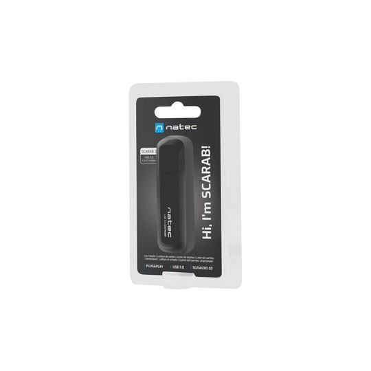 LECTOR DE TARJETAS NATEC USB 3.0 SCARAB 2 SD/MICRO SD NEGRO