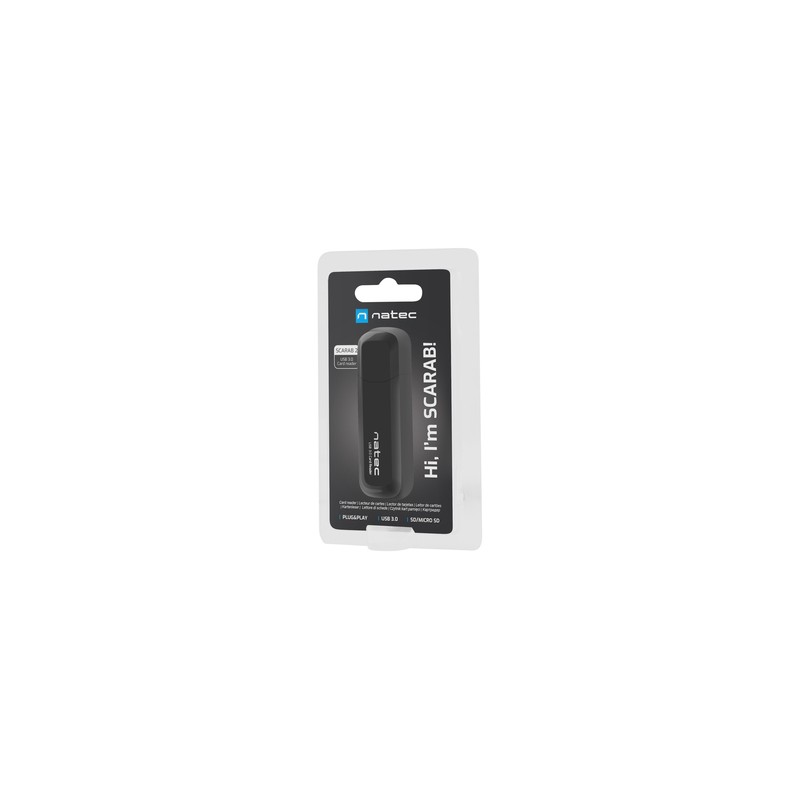 LECTOR DE TARJETAS NATEC USB 3.0 SCARAB 2 SD/MICRO SD NEGRO