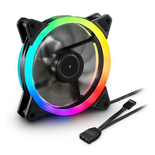 VENTILADOR CAJA SHARKOON SHARK BLADES FAN 120X120X 25,5 MM RGB LED