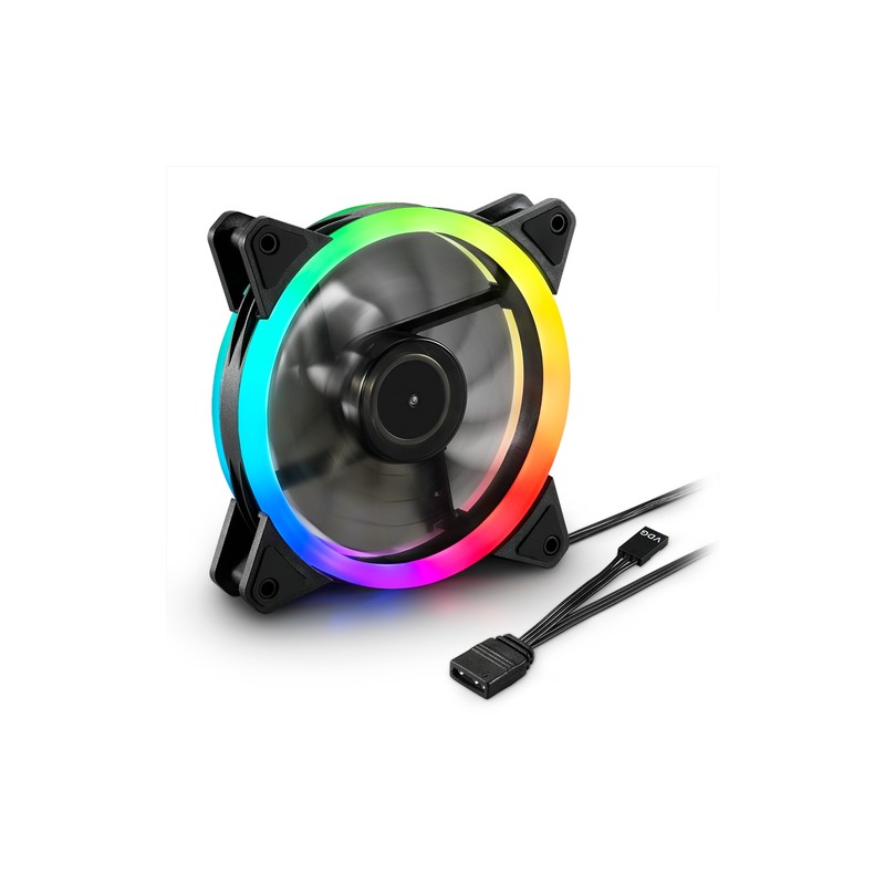 VENTILADOR CAJA SHARKOON SHARK BLADES FAN 120X120X 25,5 MM RGB LED
