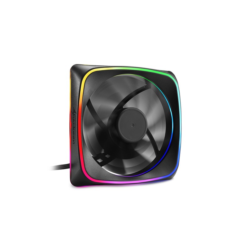 VENTILADOR CAJA SHARKOON SHARK LIGHTS FAN 120X120X 25 MM RGB LED