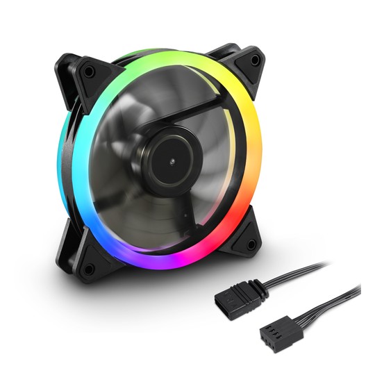 VENTILADOR CAJA SHARKOON SHARK BLADES FAN 120X120X 25,5 MM PWM RGB