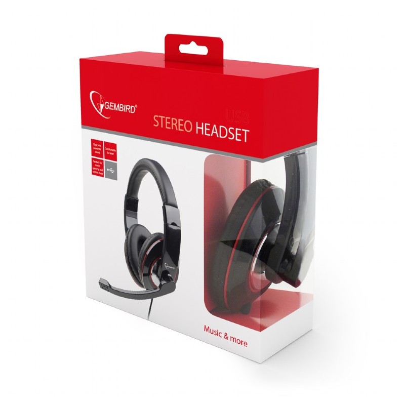 AURICULARES GEMBIRD MICROFONO CONTROL VOL NEGRO  ALAMBRICO