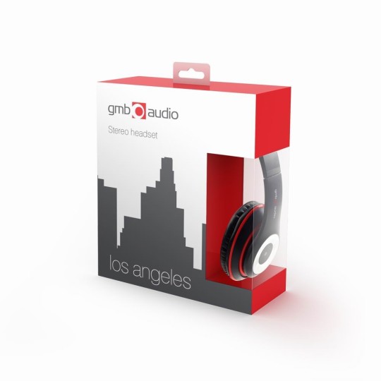 AURICULARES GEMBIRD LOS ANGELES NEGRO ALAMBRICO