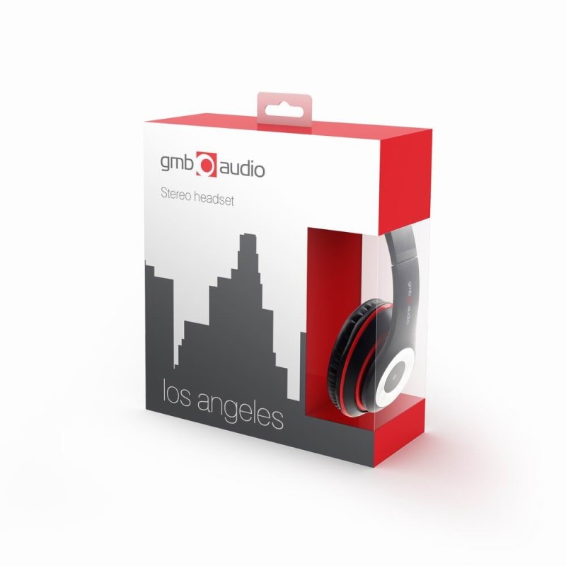 AURICULARES GEMBIRD LOS ANGELES NEGRO ALAMBRICO