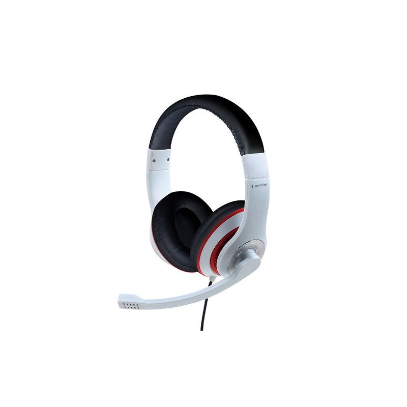 AURICULARES GEMBIRD MICROFONO CONTROL VOL BLANCO NEGRO ALAMBRICO