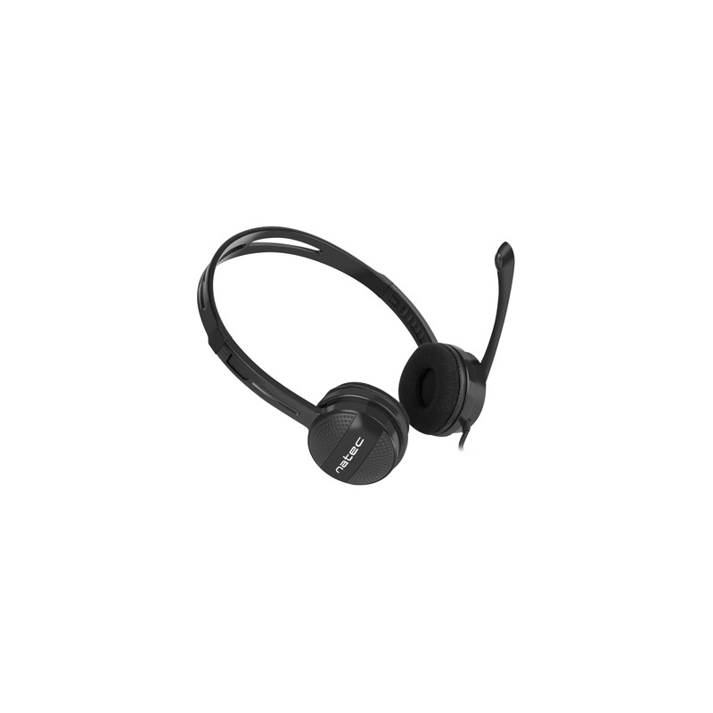AURICULARES NATEC CANARY CON MICROFONO NEGROS