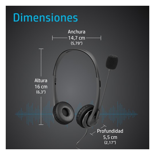AURICULARES HP WIRED 3.5MM STEREO HEADSET EURO