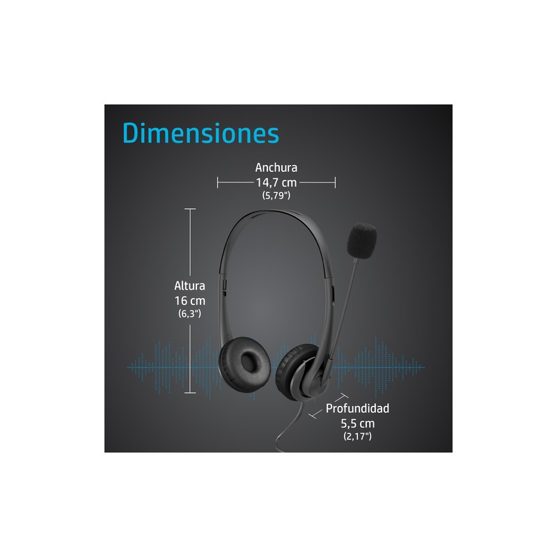 AURICULARES HP WIRED 3.5MM STEREO HEADSET EURO