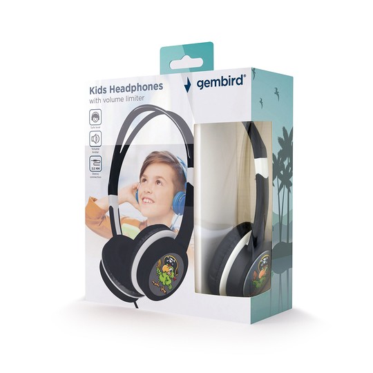 AURICULARES PARA NIÑOS GEMBIRD CONTROL DE VOLUMEN NEGRO