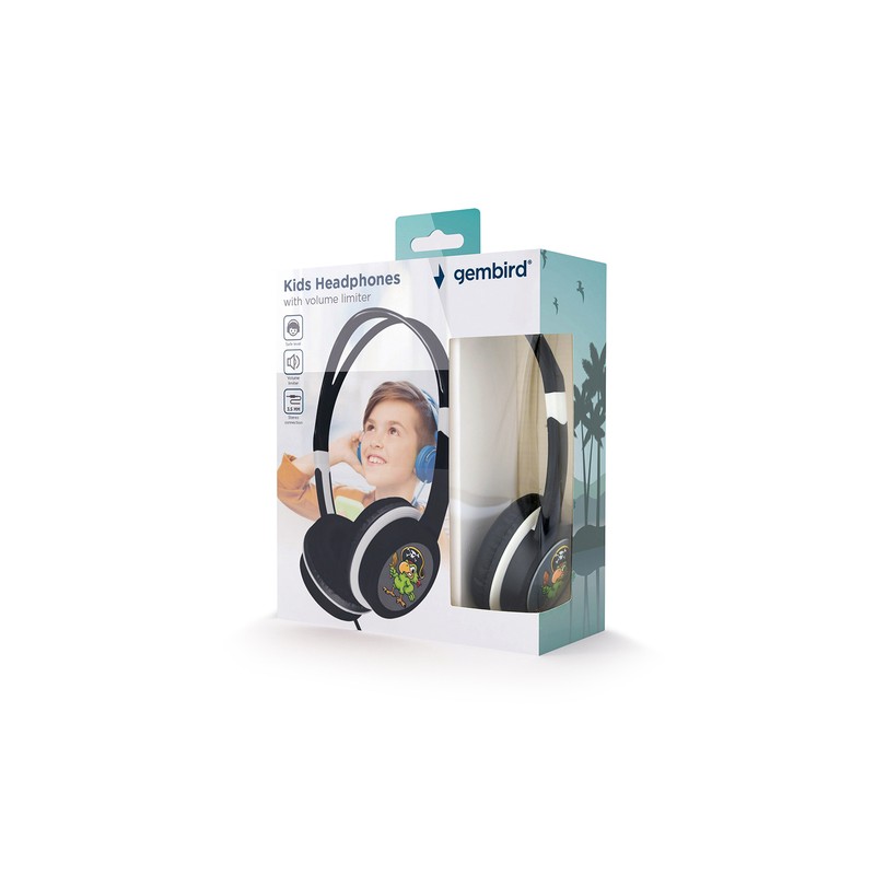 AURICULARES PARA NIÑOS GEMBIRD CONTROL DE VOLUMEN NEGRO