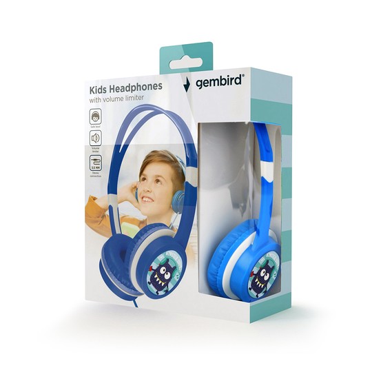 AURICULARES PARA NIÑOS GEMBIRD CONTROL DE VOLUMEN AZUL