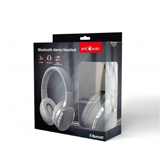 AURICULARES GEMBIRD  ESTERO BLUETOOTH PLATA