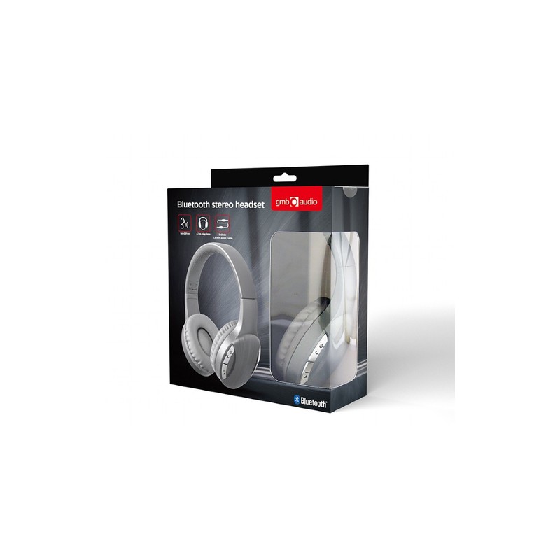 AURICULARES GEMBIRD  ESTERO BLUETOOTH PLATA