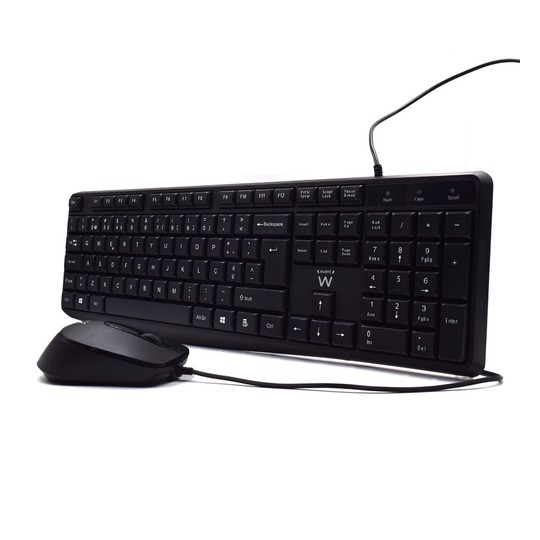 SET DE TECLADO  Y RATON EWENT CON ESCRITURA SILENCIOSA, DISEÑO PT.