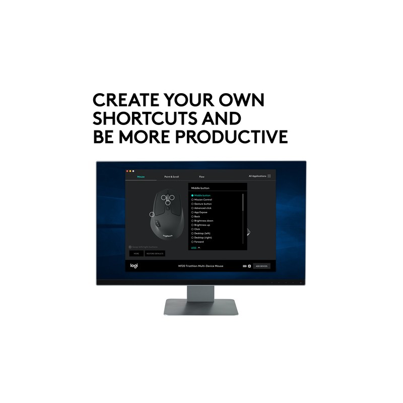 RATON LOGITECH M720 INALAMBRICO NEGRO