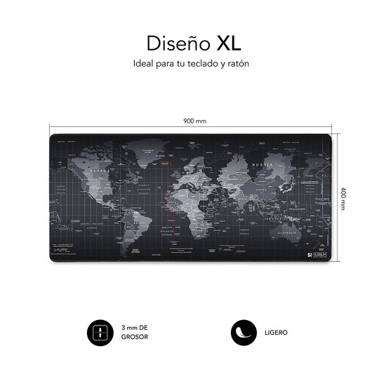 ALFOMBRILLA SUBBLIM MOUSEPAD WORLD XL