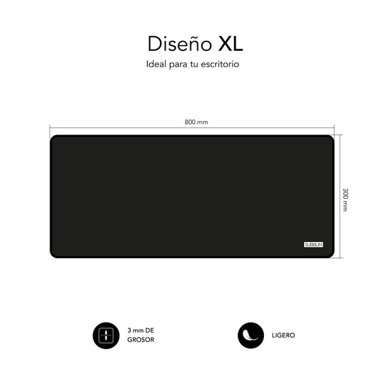 PACK SUBBLIM HARMONY MOUSEPAD XL + WIRELESS MOUSE BLACK