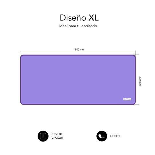 PACK SUBBLIM HARMONY MOUSEPAD XL + WIRELESS MOUSE PURPLE