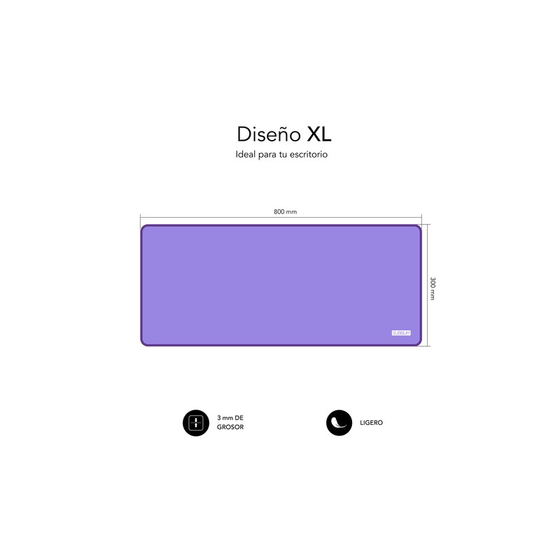 PACK SUBBLIM HARMONY MOUSEPAD XL + WIRELESS MOUSE PURPLE