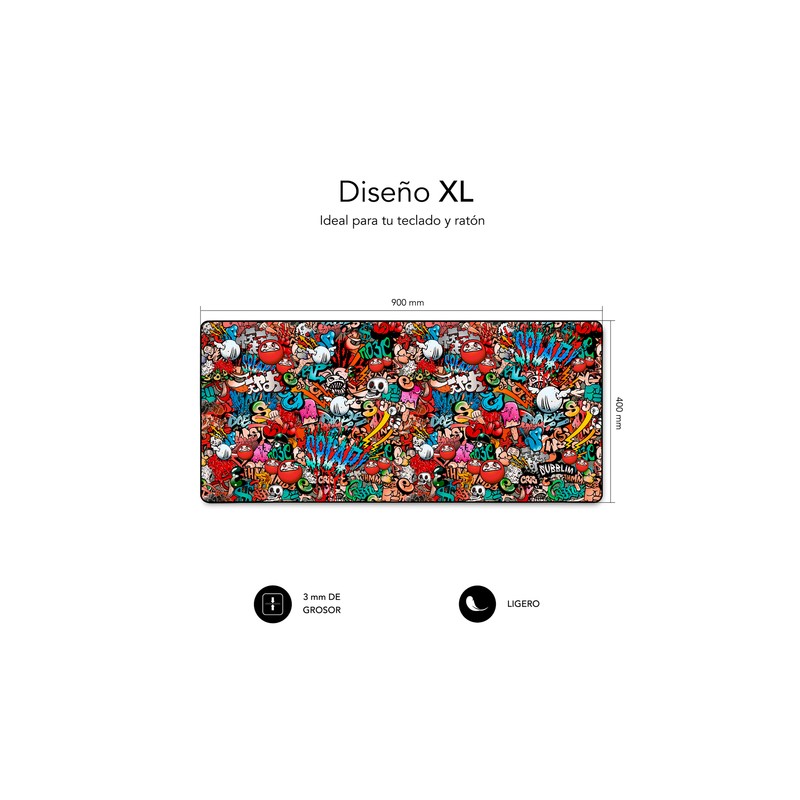 ALFOMBRILLA SUBBLIM GRAFFITI XL MOUSE PAD