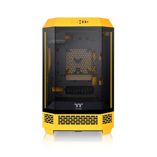 CAJA THERMALTAKE THE TOWER 300 BUMBLEBEE MINI-ITX 2XUSBA 3.2 SIN FUENTE NEGRO