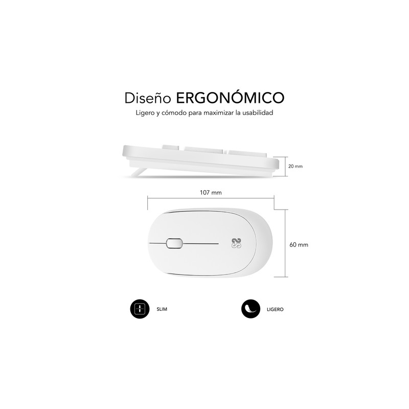 COMBO TECLADO RATON SUBBLIM BUSINESS SLIM SILENCIOSO INALAMBRICO 2.4G B