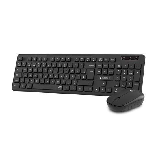 COMBO TECLADO RATON SUBBLIM BUSINESS SLIM SILENCIOSO INALAMBRICO 2.4G