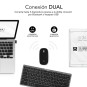 COMBO TECLADO RATON SUBBLIM MULTIDISPOSITIVO COMPACTO GRIS/NEGRO BLUETOOTH
